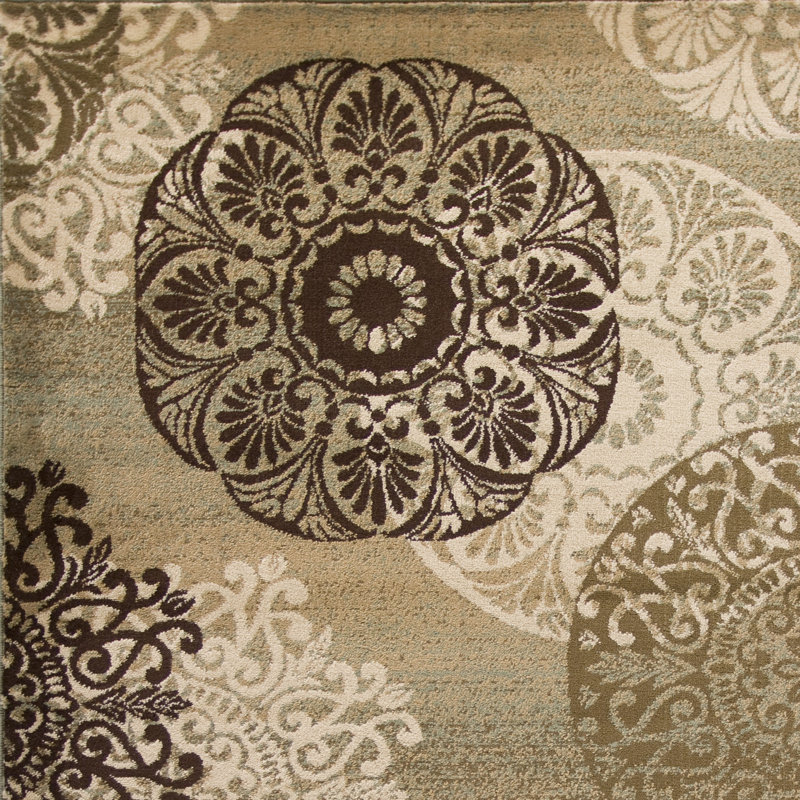 Pettingill Sage Green Area Rug, Round 7'7"