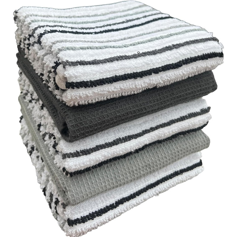 Stripe Kitchen Towel, Silver