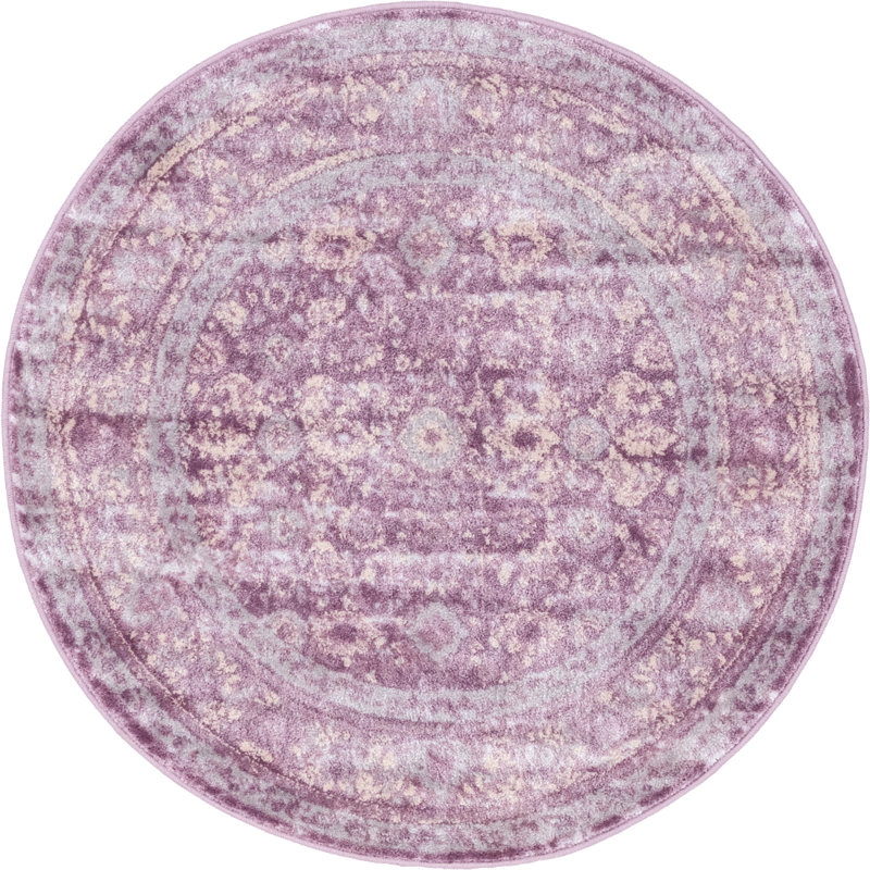 Tapis violet Matheny, Rond 3 pi 3 po x 3 pi 3 po