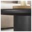Ensemble de 2 tables basses rondes modernes avec placage de bois, tables d'appoint gigognes pour salon, noir