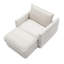 Confortable canapé-lit simple rembourré en chenille avec repose-pieds, idéal pour lire, se prélasser et passer la nuit dans des coins confortables