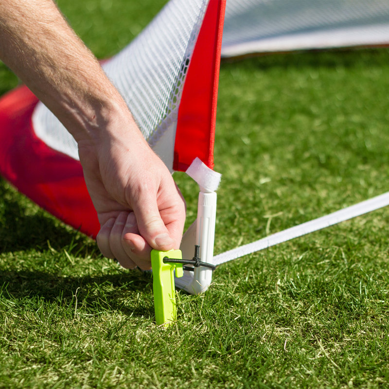 GoSports Portable Pop Up Soccer Goals for Backyard - Kids & Adults - Set of Two 2.5 ft Nets with Agility Training Cones and Carrying Case