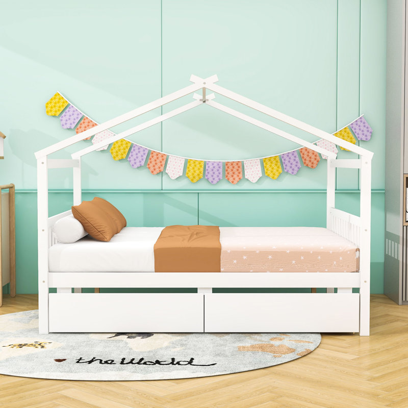 Shawsville Daybed with 2 Big Drawers, Full / Double, White
