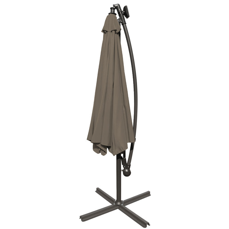 Oullins 3m Cantilever Parasol with Lights, Taupe