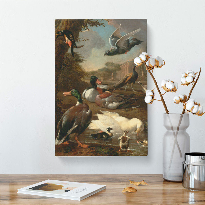 Collection Of Birds Vol.2 by Melchior D'Hondecoeter - Wrapped Canvas Painting, 76cm H x 50cm W x 3cm D