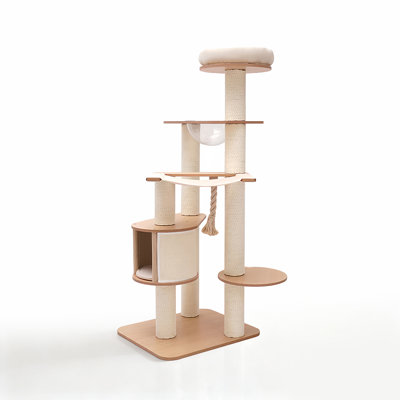 Modern Style Wooden Large Cat Tree