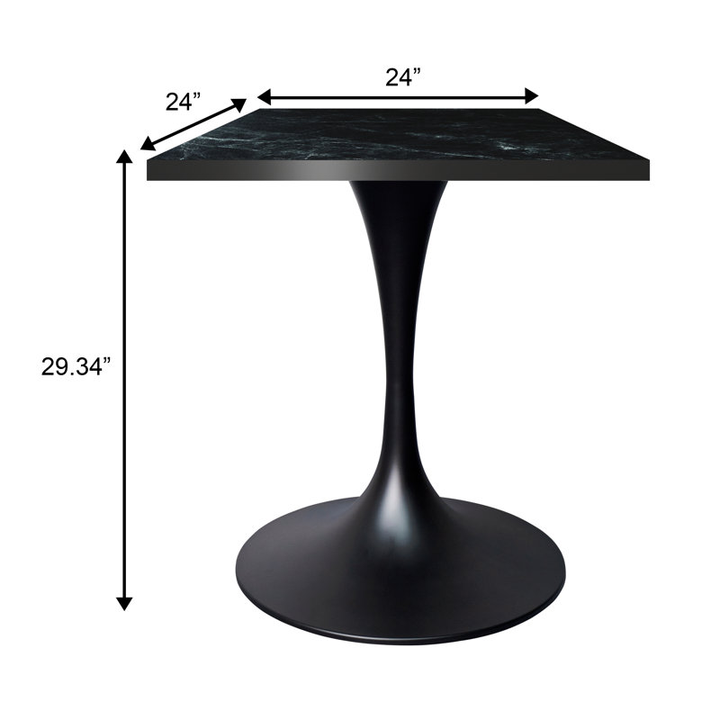 Table de salle à manger Verve, Noir, Noir