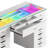 Pre-assembled Large 59'' Makeup Vanity with HD Glass Top, Built-in RGB LED Light Strips, 15 Drawers, Diamond Handles, USB & Type-C Charging Ports-1160803711