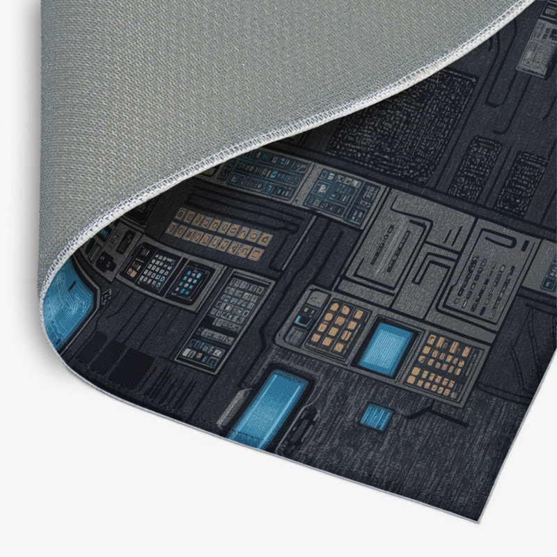 Tapis intérieur et extérieur noir Transport, Rectangulaire 8 pi x 10 pi