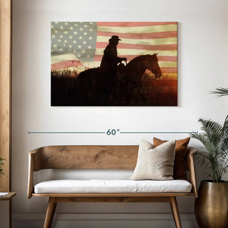 Drapeau des États-Unis Lelar Cowboy, H 30 po x l 45 po