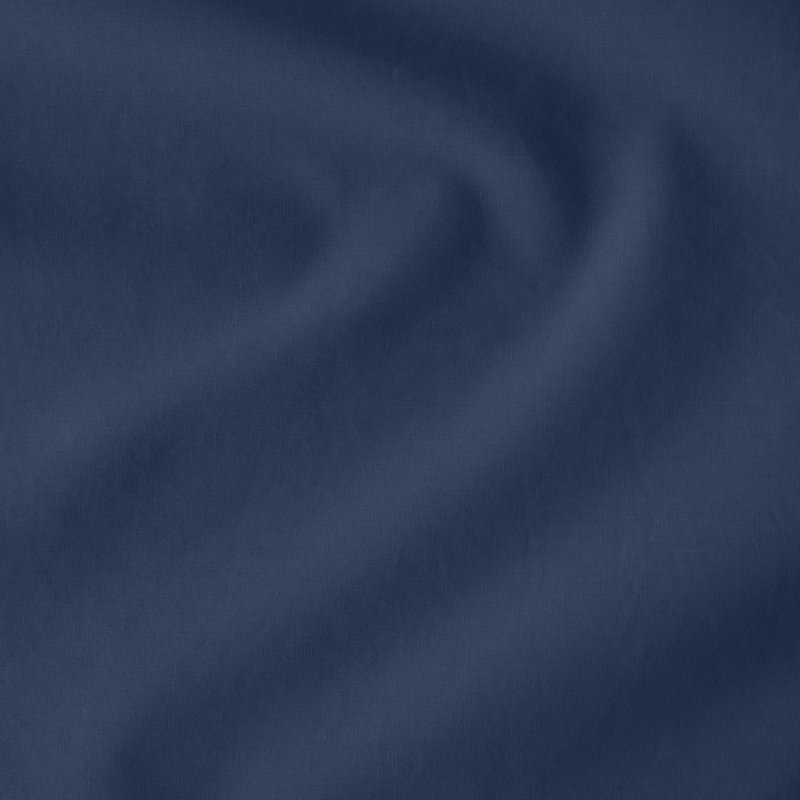 260 Thread Count Organic Cotton Percale Fitted Sheet, Twin XL Fitted Sheet, Dark Blue
