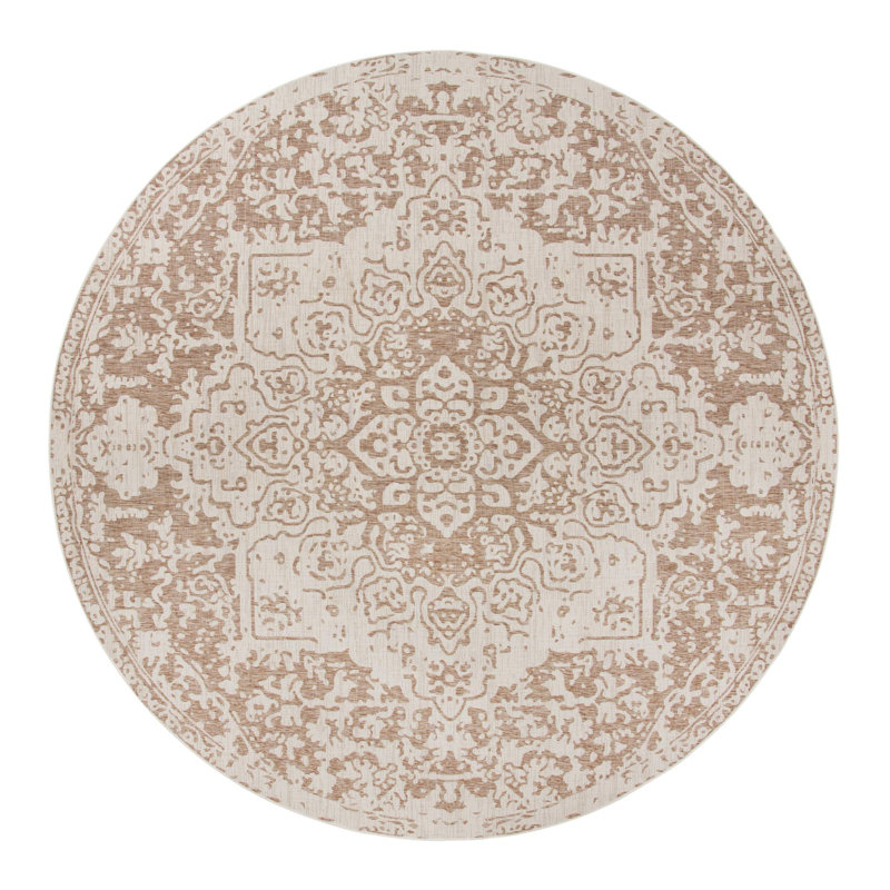 Tapis intérieur / extérieur Holmesfield, Rond 4 pi 1 po