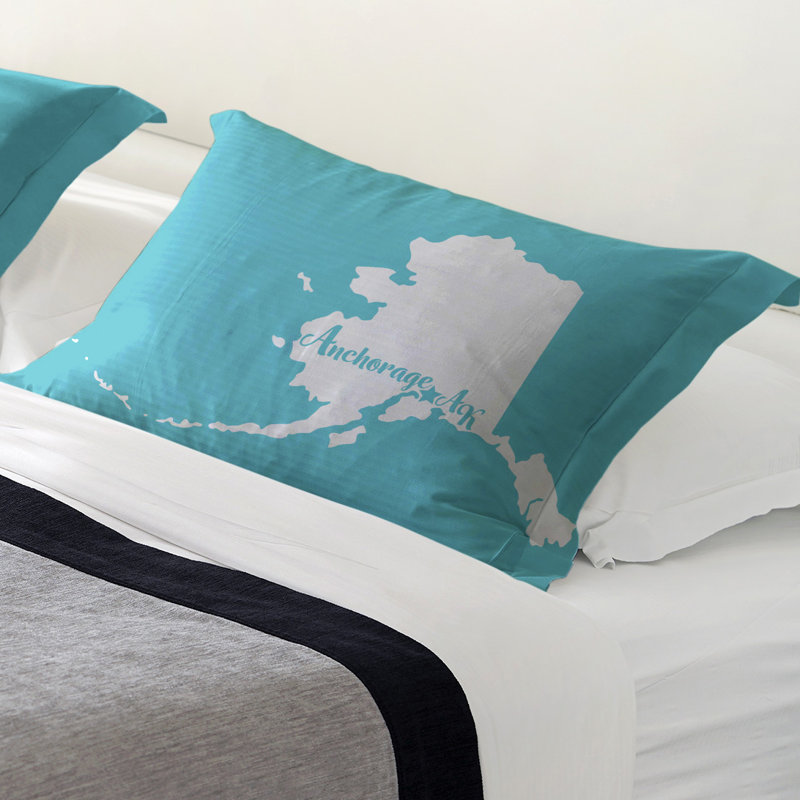 Pillow Sham, King, Polyester, Teal