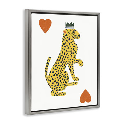 Leopard & Hearts Card Floating Frame, design by Svetlana Aleynikova