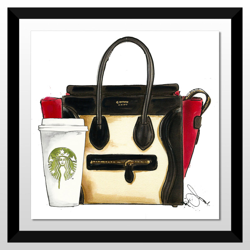 «My New Bag», impression sur toile, H 25,5 po x l 25,5 po x P 1 po, Cadre noir