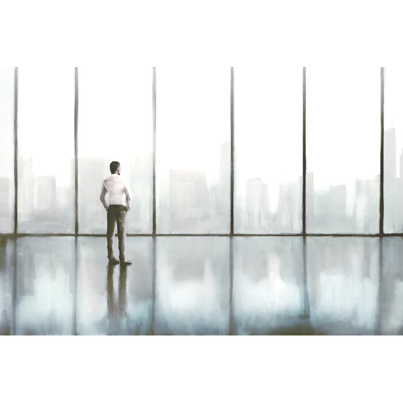 Illustration of Businessman 1 Piece Wrapped Canvas Wall Art, 30cm H x 46cm W x 3.8cm D