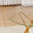 35.4 Inch Round Tempered Glass Dining Table Gold Metal Legs Space Saving Kitchen Dinner Table for 1-4 People