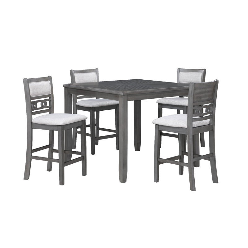 Ensemble de table de comptoir 5 pièces Gary, gris