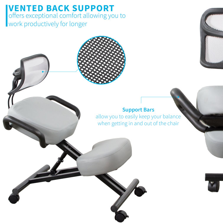 VIVO DN-CH-K02B Ergonomic Kneeling Chair with Back Support by