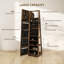 Armoire à bijoux pivotante à 360 ° avec petit miroir intégré