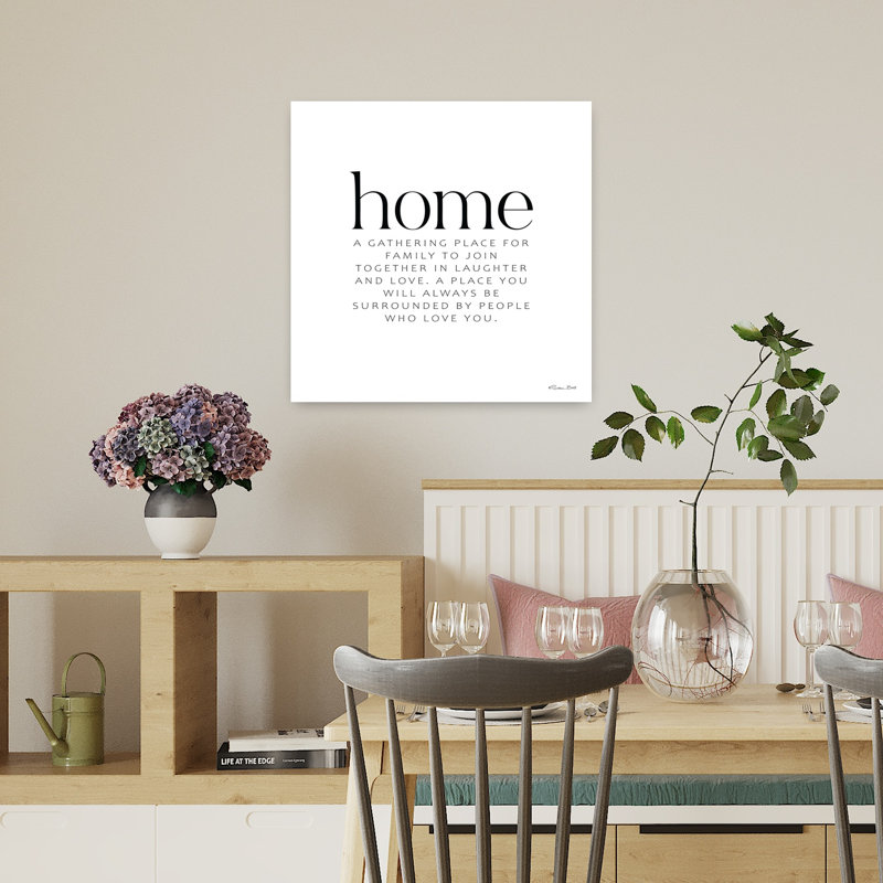 Home - A Gathering Place, art de l'architecture abstraite moderne minimaliste, H 18 po x l 18 po