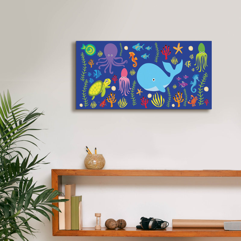 «Sea Mat» par Erin Clark, art mural sur toile, H 12 po x l 24 po x P 0,75 po