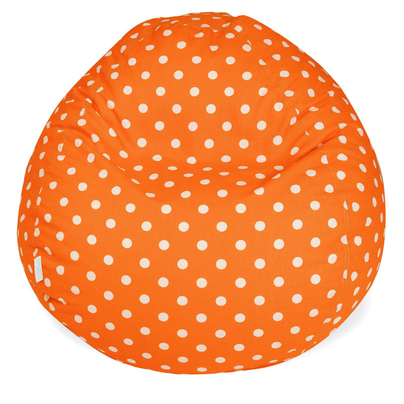 Aalin Bean Bag Chair & Lounger, 22" H x 28" W x 28" D, Citrus