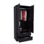 Armoire Double Doors, Two Drawes, Hanging Rod An Interior Shleves, Wardrobe, Black