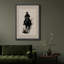 «Cowboy on Horseback», art mural sur toile - décor de silhouette occidentale pour salon ou bureau rustique-115243955-115243960-115243962