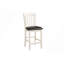 Ensemble de chaises de salle à manger à hauteur de comptoir brun foncé en similicuir 2 pièces