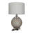 Glass Gray Table Lamp with Chevron Pattern