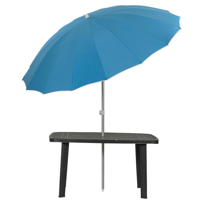 Ajeta 220cm Market Parasol, Blue