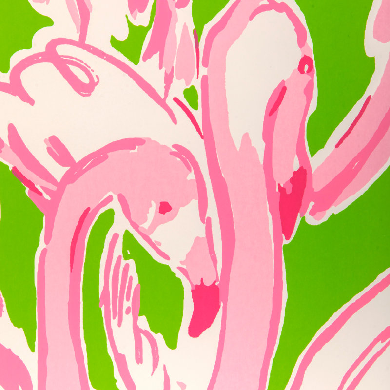 Lilly Pulitzer Pink Colony Wallpaper, Green/Pink