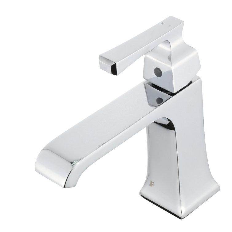 Arched Square Single Hole Bathroom Faucet