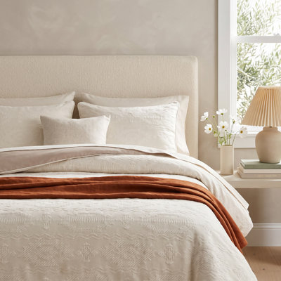 Tempe Matelasse Cotton Duvet Cover Set