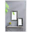20" x 12" Antique Silver Rectangle Mirror with Floral Accents, Mirrored Display Tray, Hanging Wall Mirror