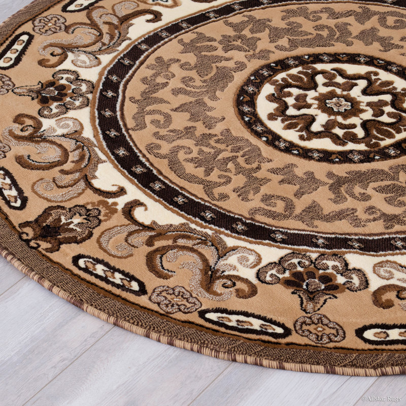 Oriental Indoor Rug, Round 5'