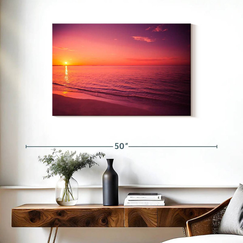 Gillard Rosy Gillard coucher de soleil, H 24 po x l 36 po