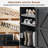 32'' Farmhouse Shoe Storage Cabinet with Barn Doors, Wood Entryway Organizer with 2-Tier Open Shelf and Adjustable Shelves-1290599916