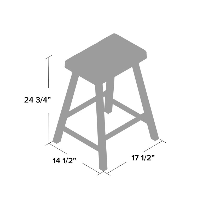 Upholstered Counter Stool with Solid Wood Frame, Counter Stool (24.8" Seat Height)