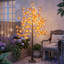 Sapin d'automne artificiel en érable illuminé de 1,80 m avec DEL, minuterie quotidienne et éclairage LED.