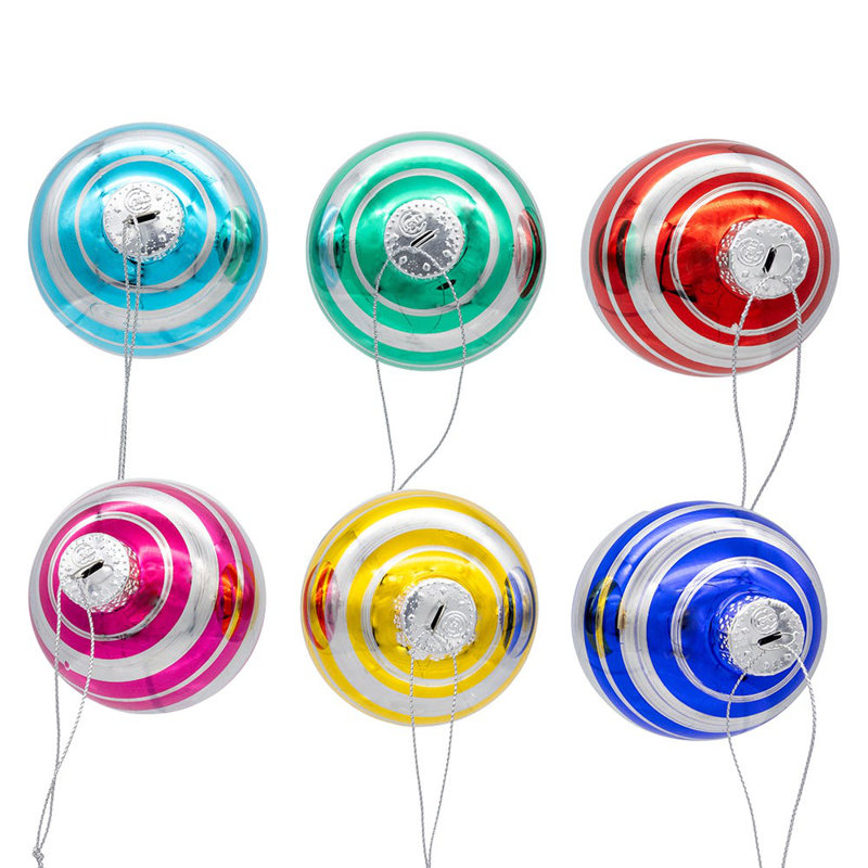 80MM Multicolor Striped Glass Ball Ornament Set