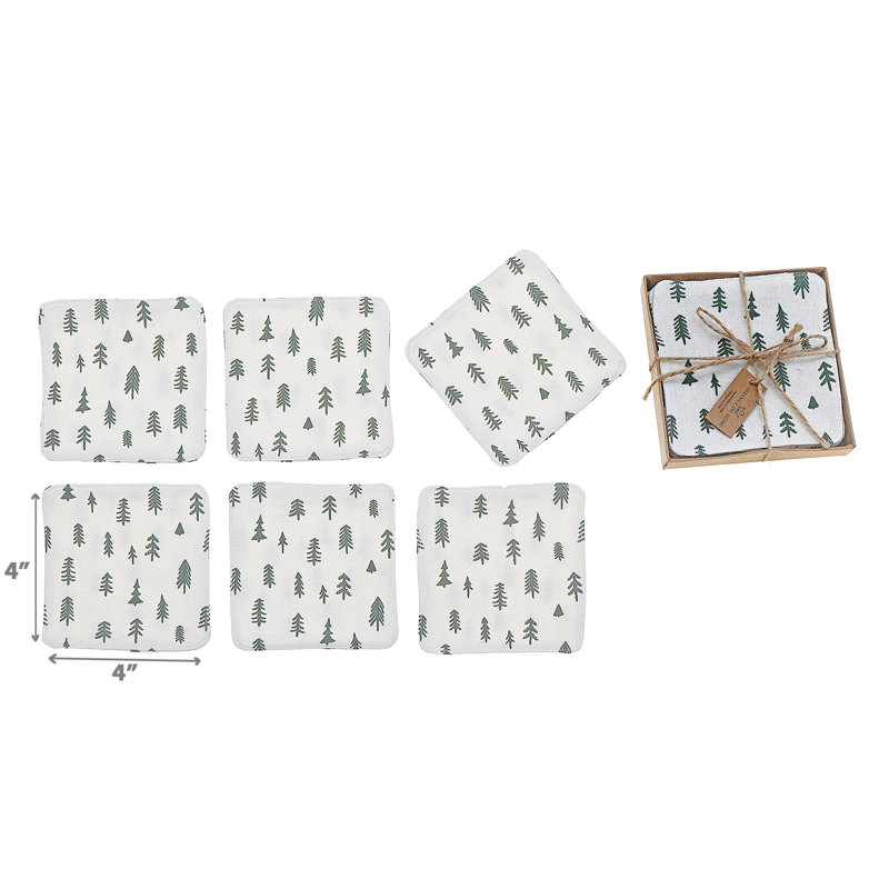 6 sous-verres carrés à imprimé 6 pièces