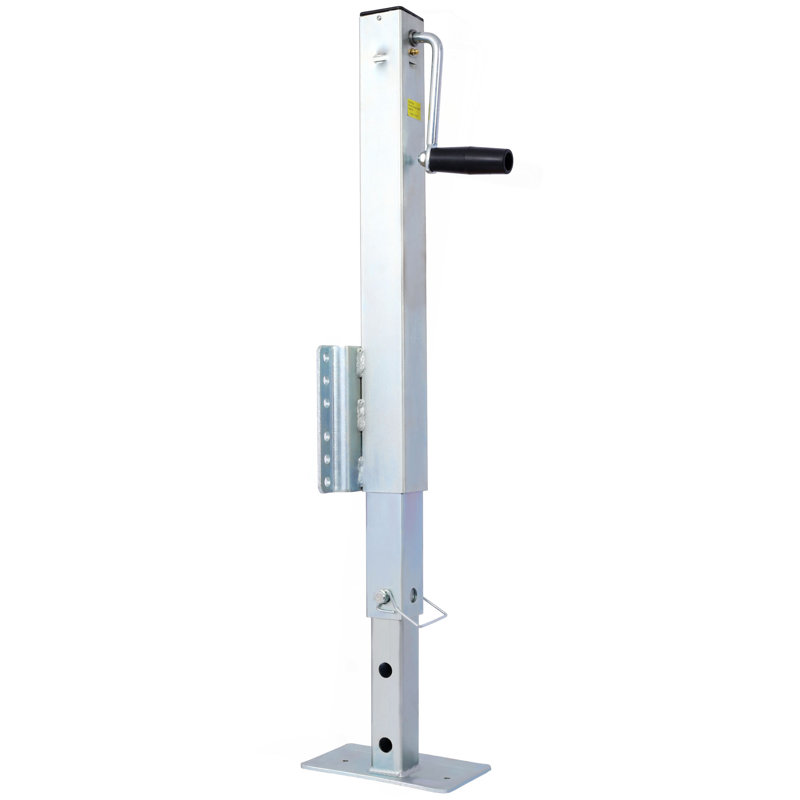 Cric de remorque robuste, cric à fixation fixe avec patte tombante, 28,6 po De levage, charge maximale de 2 500 lb