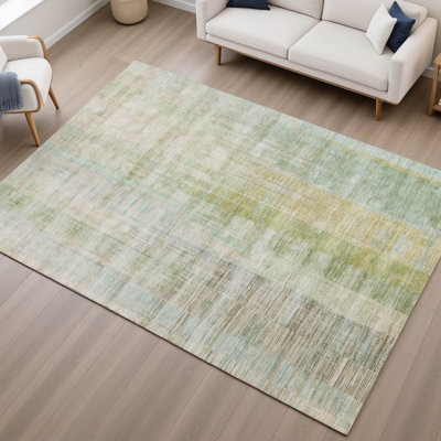 Premium Machine Washable Mayfield AMF2153 Striped Rug