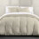 Hera Washed Linen Flange Modern Rustic Classic Chic Duvet Cover Set