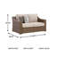 Causeuse d'extérieur avec coussin Anikyn