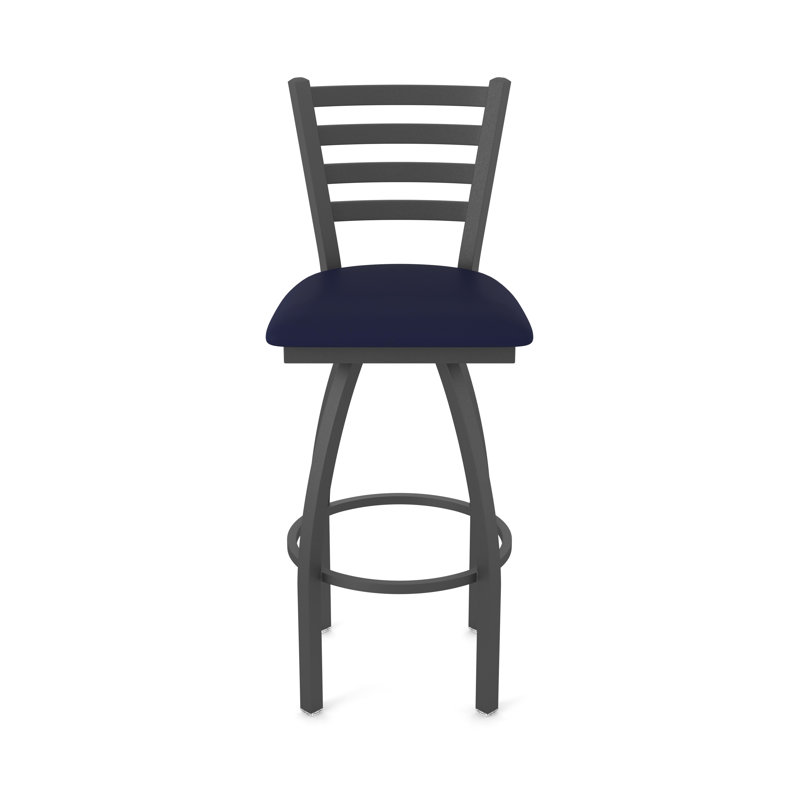Jackie Swivel Stool, Vinyl-Canter Twilight, Pewter, Extra Tall (36" Seat Height)