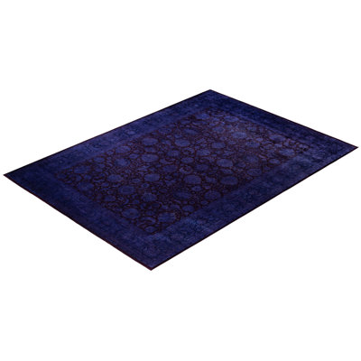 Tapis mauve moderne et contemporain en laine noué à la main Caylor 10 pi 3 po x 14 pi 4 po