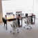 Agathi 60cm W Rectangle L Shaped Computer Desk With Monitor Stand and Cabinet LED Light Gaming Desk With Power Outlet Large Home Office Desk